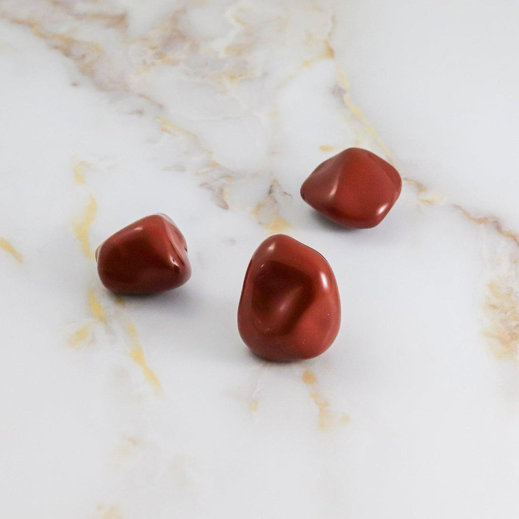 Red Jasper rolled stone