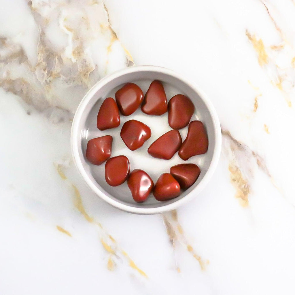Red Jasper rolled stone